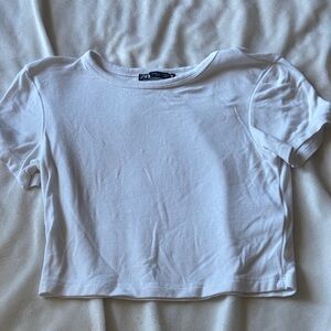 White Cropped Zara Crop Top